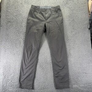 Wallin & Bros Pant Mens 32x34 Gray Cotton Chino Straight Business Preppy Stretch